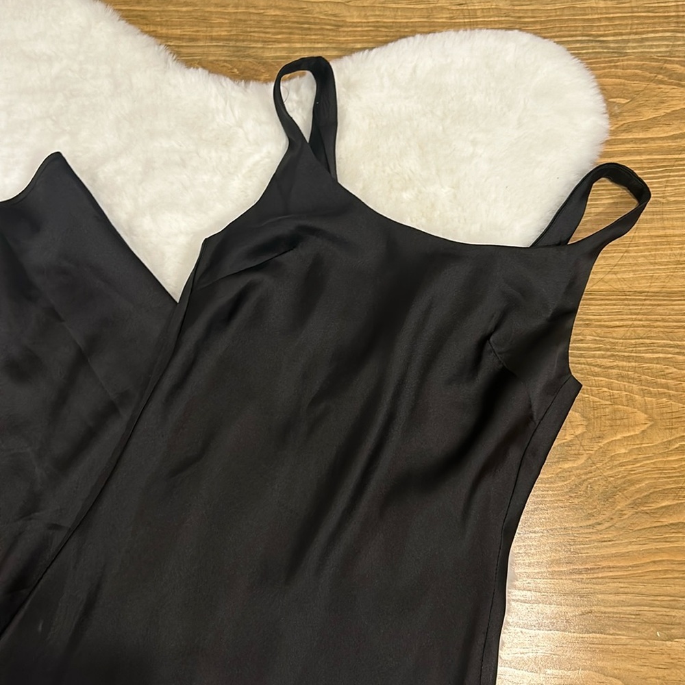 Satin black ASOS dress